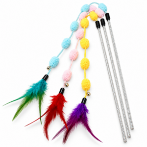 Feather Pop – ραβδάκι γάτας με πομ πομ και φτερά