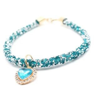 Ocean Heart – περιλαίμιο γάτας με τιρκουάζ καρδιά