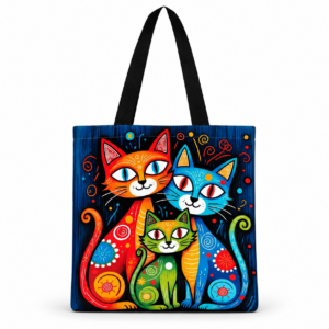 Colorful Cats tote bag