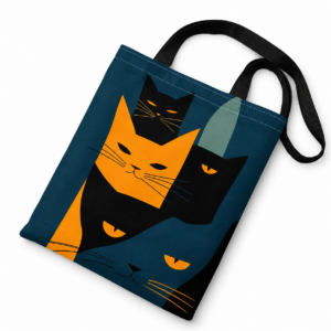 Geometric Cats tote bag