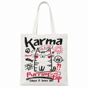 Karma Cat tote bag